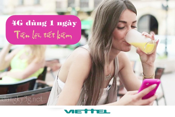Đăng ký gói 4G dùng 1 ngày mạng Viettel