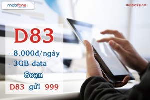 Đăng ký gói D83 của Mobifone