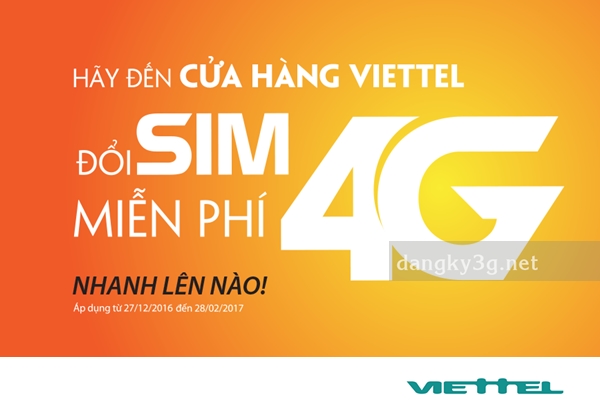 Viettel miễn phí đổi sim 4G cho tất cả khách hàng