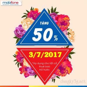 Khuyến mãi nạp thẻ Mobifone ngày vàng 3/7/2017