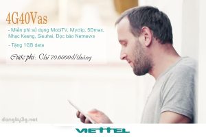 Đăng ký gói 4G40Vas của nhà mạng Viettel