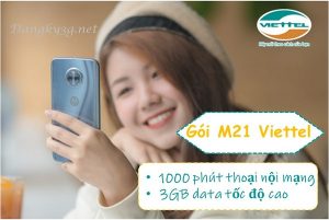 Gói cước M21 mạng Viettel cho thuê bao di động trả sau