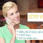 Đăng ký gói G70 Viettel Miễn phí GỌI, tặng 200 SMS và 2,5GB Data