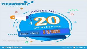 Vinaphone khuyen mai ngay vang nap the