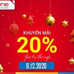 Mobifone khuyến mãi 20% giá trị thẻ nạp ngày vàng 9/12/2020