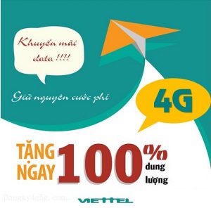 Viettel khuyen mai tang data cho cac goi 4G