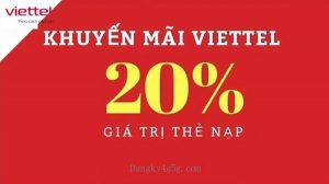 Khuyen mai the nap Viettel