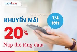 Khuyen mai the nap tang data Mobifone