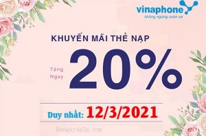 Vinaphone khuyen mai the nap ngay 12.3
