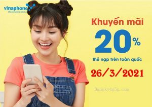 Vinaphone khuyen mai the nap ngay 26.3