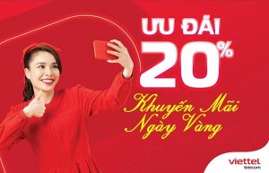 Viettel khuyen mai the nap ngay vang 10.4