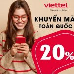 Viettel khuyến mãi 20% giá trị thẻ nạp ngày vàng 10/6/2021