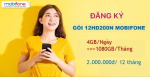 Cách đăng ký gói cước 12HD200N Mobifone
