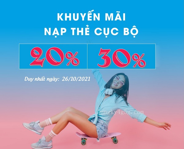 Khuyến mãi thẻ nạp cục bộ vinaphone ngày 26/10
