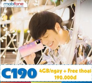 Cách đăng ký gói cước C190 mạng Mobifone
