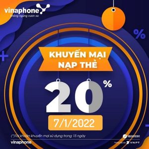 Khuyến mãi thẻ nạp Vina ngày 7/1/2022