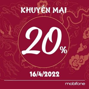 Khuyến mãi thẻ nạp Mobifone ngày 16.4