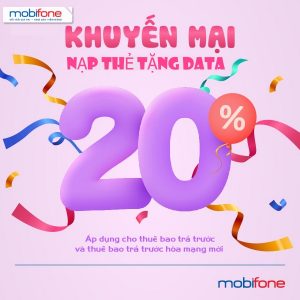 Mobifone khuyến mãi nạp thẻ cộng data