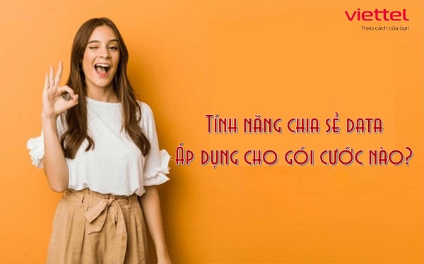 Data sharing Viettel áp dụng cho gói cước nào