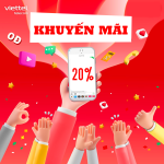 Viettel khuyến mãi tặng 20% giá trị thẻ nạp duy nhất 30/7/2022