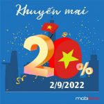 HOT: Mobifone khuyến mãi 20% thẻ nạp ngày vàng 2/9/2022